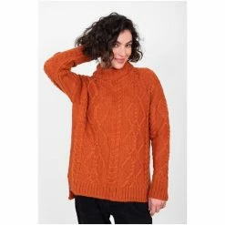 Brakeburn Orange Fika Roll Neck Jumper -Brakeburn shop unnamed file 1001