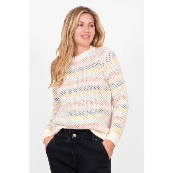 Brakeburn White Knitted Jumper 1 Brakeburn White Knitted Jumper