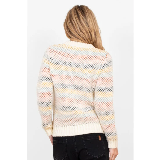 Brakeburn White Knitted Jumper 2 Brakeburn White Knitted Jumper - Image 2