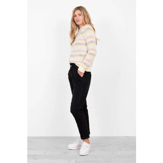 Brakeburn White Knitted Jumper 4 Brakeburn White Knitted Jumper - Image 4