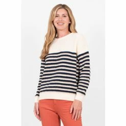 Brakeburn White Knitted Jumper