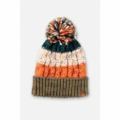 Brakeburn Green Multi Stripe Beanie