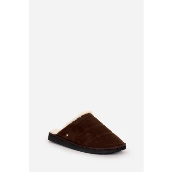 Brakeburn Brown Quilted Slipper 2 Brakeburn Brown Quilted Slipper - Image 2