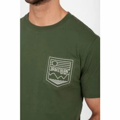 Brakeburn Green Linear Landscape Pocket Tee -Brakeburn shop unnamed file 106