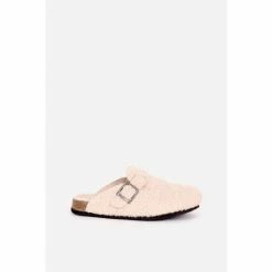 Brakeburn Cream Buckle Strap Slipper