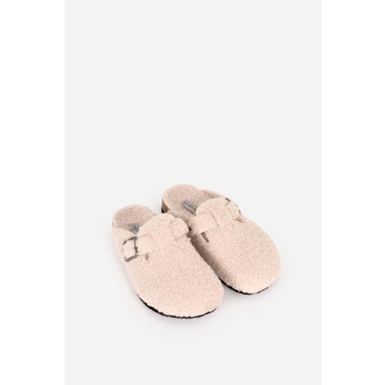 Brakeburn Cream Buckle Strap Slipper 4 Brakeburn Cream Buckle Strap Slipper - Image 4