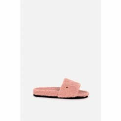 Brakeburn Pink Slider Borg Slippers