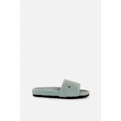 Brakeburn Green Slider Borg Slippers