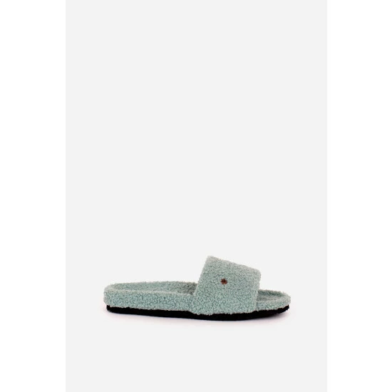 Brakeburn Green Slider Borg Slippers 1 Brakeburn Green Slider Borg Slippers