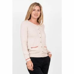 Brakeburn Neutral Classic Piping Cardigan