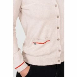 Brakeburn Neutral Classic Piping Cardigan -Brakeburn shop unnamed file 1095