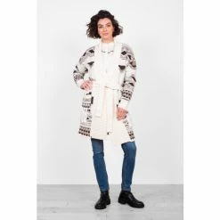 Brakeburn Cream Blanket Belted Knitted Cardigan -Brakeburn shop unnamed file 1106