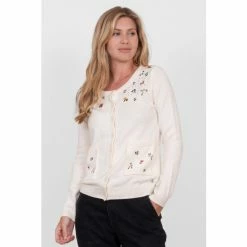 Brakeburn Cream Bergen Embroidered Cardigan