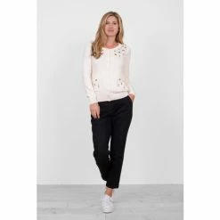 Brakeburn Cream Bergen Embroidered Cardigan -Brakeburn shop unnamed file 1121