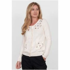 Brakeburn Cream Bergen Embroidered Cardigan -Brakeburn shop unnamed file 1122