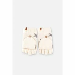 Brakeburn Cream Star Flip Mittens