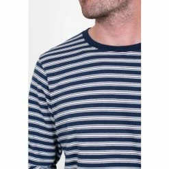 Brakeburn Blue Stripe Long Sleeve Tee -Brakeburn shop unnamed file 126