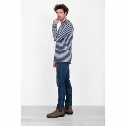 Brakeburn Blue Stripe Long Sleeve Tee -Brakeburn shop unnamed file 127