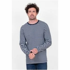 Brakeburn Blue Stripe Long Sleeve Tee -Brakeburn shop unnamed file 128