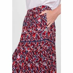 Brakeburn Red Floral Maxi Skirt -Brakeburn shop unnamed file 1290