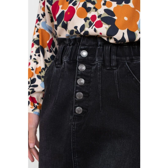 Brakeburn Black Denim Skirt 3 Brakeburn Black Denim Skirt - Image 3