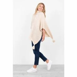Brakeburn Cream Tassle Poncho -Brakeburn shop unnamed file 1315