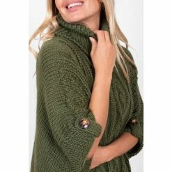Brakeburn Green Tassle Poncho -Brakeburn shop unnamed file 1324