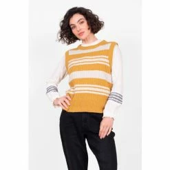 Brakeburn Yellow Sparkle Knitted Tank Top