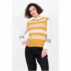 Brakeburn Yellow Sparkle Knitted Tank Top -Brakeburn shop unnamed file 1353