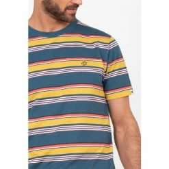 Brakeburn Blue Blue Stripe T-Shirt -Brakeburn shop unnamed file 146