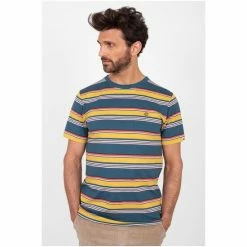 Brakeburn Blue Blue Stripe T-Shirt -Brakeburn shop unnamed file 148