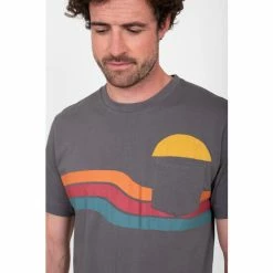 Brakeburn Grey Half Sun Tee -Brakeburn shop unnamed file 161