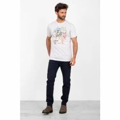 Brakeburn Cream Linear Bikes Tee -Brakeburn shop unnamed file 202