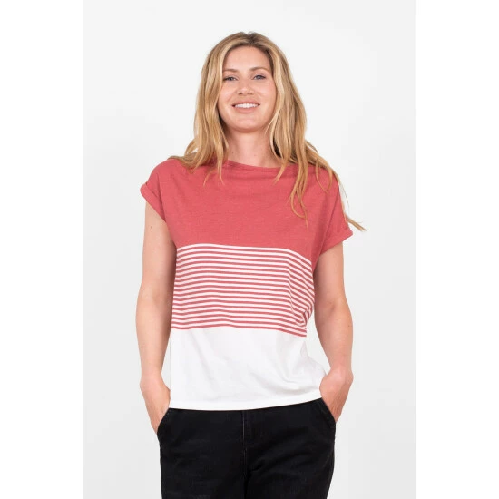 Brakeburn Orange Colour Block T-Shirt 1 Brakeburn Orange Colour Block T-Shirt