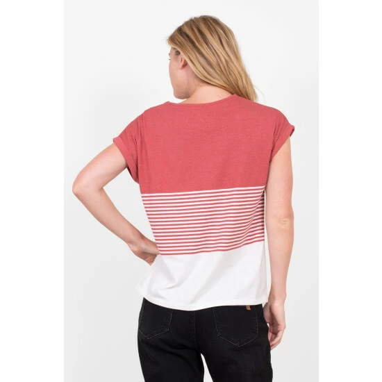 Brakeburn Orange Colour Block T-Shirt 2 Brakeburn Orange Colour Block T-Shirt - Image 2