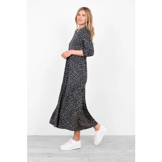 Brakeburn Grey Spotty Jersey Dress 4 Brakeburn Grey Spotty Jersey Dress - Image 4