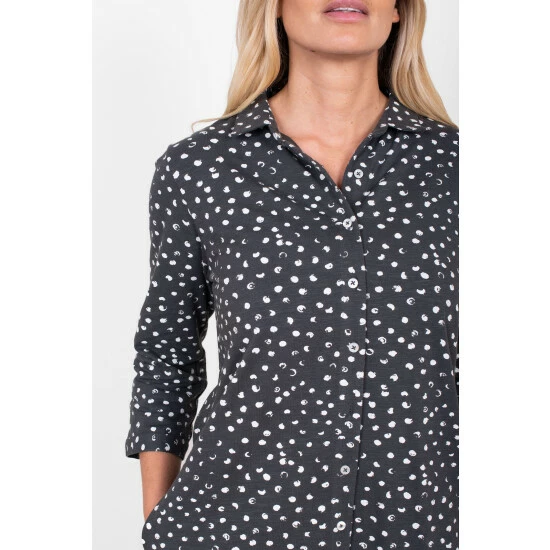 Brakeburn Grey Spotty Shirt Dress 3 Brakeburn Grey Spotty Shirt Dress - Image 3