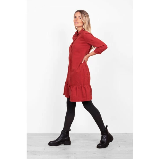 Brakeburn Orange Tilly Shirt Dress 4 Brakeburn Orange Tilly Shirt Dress - Image 4