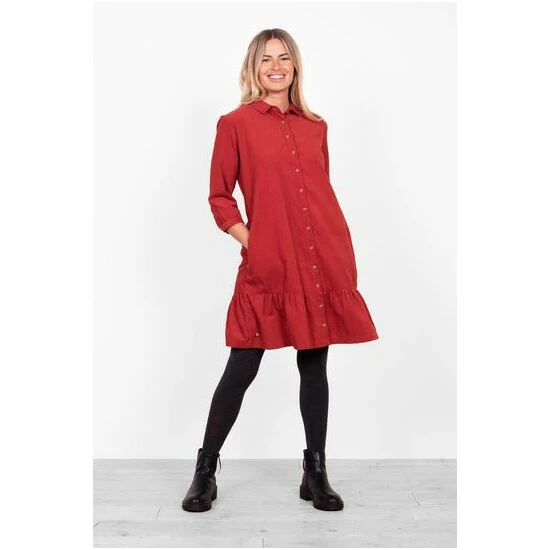 Brakeburn Orange Tilly Shirt Dress 6 Brakeburn Orange Tilly Shirt Dress - Image 6