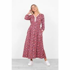 Brakeburn Red Floral Midaxi Dress