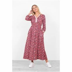 Brakeburn Red Floral Midaxi Dress 9 Brakeburn Red Floral Midaxi Dress -Brakeburn shop unnamed file 443