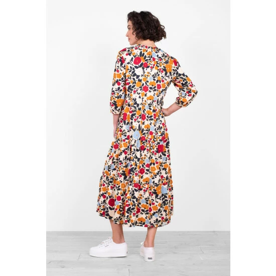 Brakeburn White Bloom Floral Maxi Dress 2 Brakeburn White Bloom Floral Maxi Dress - Image 2