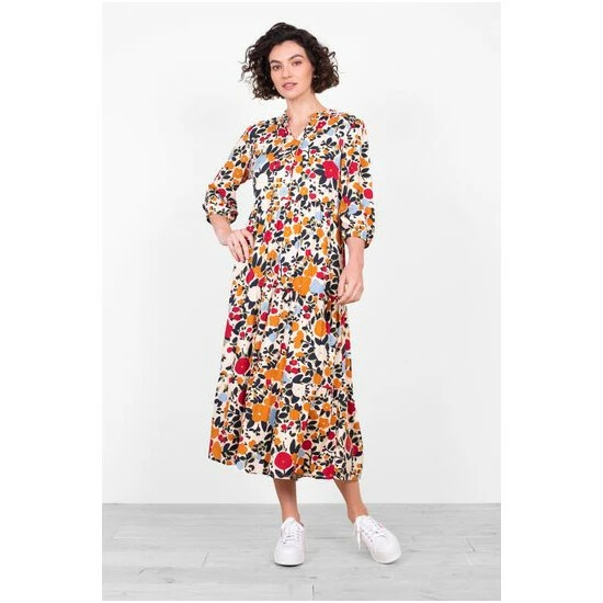 Brakeburn White Bloom Floral Maxi Dress 5 Brakeburn White Bloom Floral Maxi Dress - Image 5