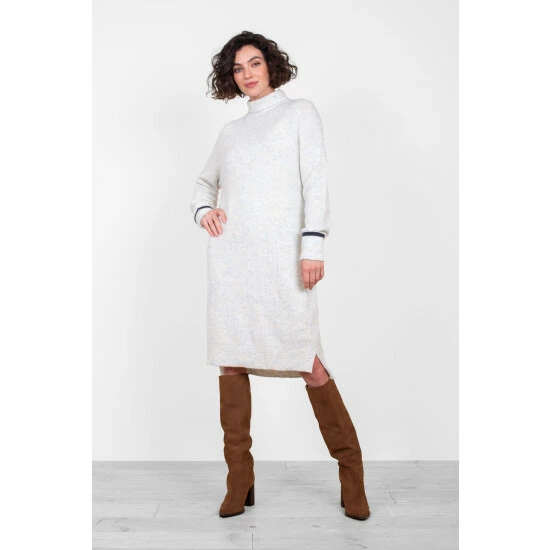 Brakeburn Grey Lagon Knitted Jumper Dress 1 Brakeburn Grey Lagon Knitted Jumper Dress