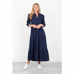 Brakeburn Blue Artis Embroidered Dress