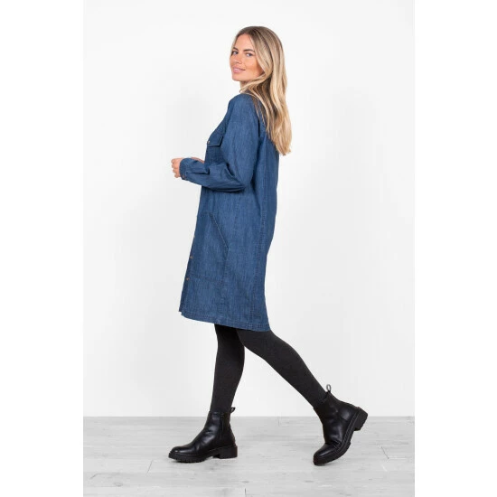 Brakeburn Blue Bryn Shirt Dress 4 Brakeburn Blue Bryn Shirt Dress - Image 4