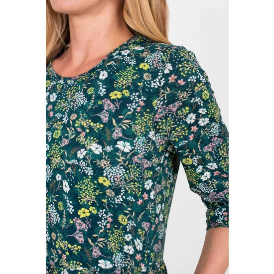Brakeburn Green Ditsy Jersey Dress 3 Brakeburn Green Ditsy Jersey Dress - Image 3