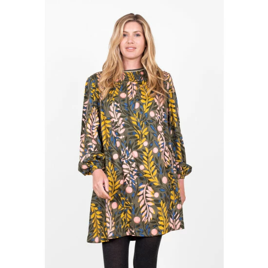 Brakeburn Green Winter Trailing Tipping Dress 1 Brakeburn Green Winter Trailing Tipping Dress