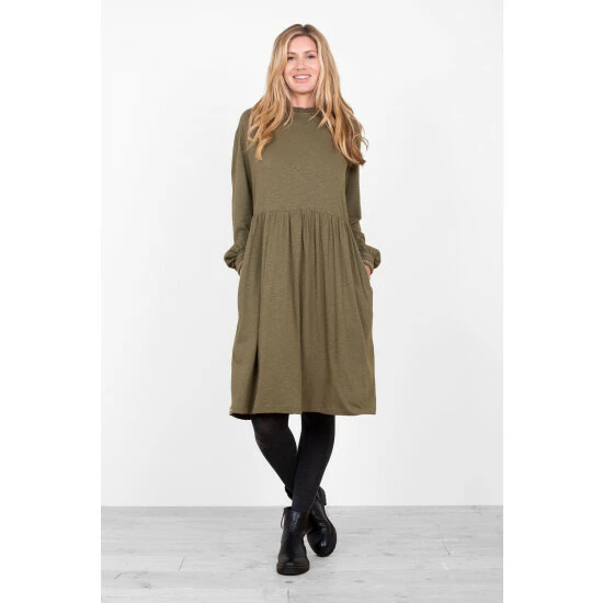 Brakeburn Green Kinsley Jersey Dress 1 Brakeburn Green Kinsley Jersey Dress