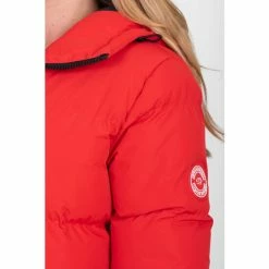 Brakeburn Red Long Line Puffer Jacket -Brakeburn shop unnamed file 521